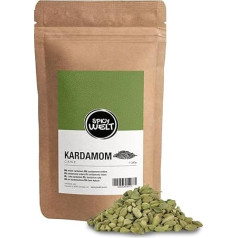 Spicy Welt kardamons vesels (250 g) - augstas kvalitātes veselas kardamona sēklas ēdienu gatavošanai, cepšanai un dzērienu pagatavošanai | intensīva aromātiska garša | 100% dabiski tīras, bez piedevām