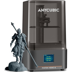 ANYCUBIC Photon Mono 4 10K sveķu 3D printeris, ar 7 collu monohromu LCD ekrānu, drukas ātrums 70 mm/h (High Speed Resin), LighTurbo matricas gaismas avots, drukas izmērs 153,4 x 87 x 165 mm