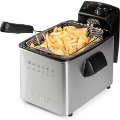 Domo DO465FR nerūsējošā tērauda fritēze, 3000 W, 4 litri