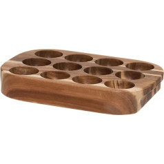 KitchenCraft Natural Elements koka olu turētājs ar rokturiem, 25 x 17,5 cm (10
