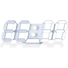 EDUP HOME 3D LED digitālais sienas pulkstenis Galda modinātājs 12/24 stundu displejs ar Snooze funkciju Automātiska spilgtuma regulēšana Temperatūras un kalendāra displejs Digitālais modinātājs mājām, virtuvei vai