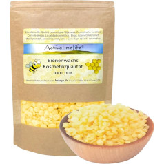 ActiveTimeLife® Beeswax Pastilles Organic Yellow | Premium | 900 g Ideal for Cosmetics Candles Creams Ointments Soaps Oilcloths - The Original in Practical Zip Bag