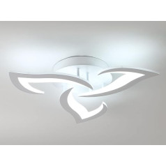 SENQIU LED griestu gaisma Modern 36 W 3300 LM Black Creative Flower Shape Design Metal Acrylic Ceiling Lighting 6000 K White Light Griestu lampa dzīvojamai istabai, guļamistabai, bērnu istabai, ēdamistabai