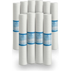 Bellerofonte Sediment filtrs 20 collas, 5 mikroni, no polipropilēna Noņem smiltis, rūsas daļiņas un peldošus piesārņotājus līdz 5 mikroniem 10 vienību iepakojumā