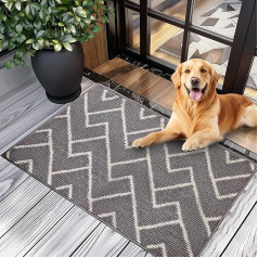 LUKDUNG Neslīdošs durvju paklājs 80 x 120 cm Mazgājams paklājs Dirt Trapper Mat Durvju paklājs Āra Clean Mat Durvju paklājs iekštelpām, ārtelpām, priekšējām durvīm, ieejai, patio, gaitenim, gaitenim
