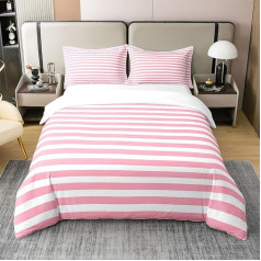 100 % kokvilnas rozā svītrains sega sedz bērniem meitenēm sarkanbaltsarkanās svītras gultas piederumi komplekts vienota saimniecība Ticsuper King Stripes Sievietes Comforter Cover Cover Decor horizontālas svītras ģeometriskās līnijas