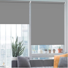 HIDODO Thermal Roller Blind, logu rullo žalūzijas, aptumšojošas rullo žalūzijas logiem, UV aizsardzība, auduma rullo žalūzijas mājai, birojam, guļamistabai, virtuvei un durvīm, 51 x 183 cm, pelēkas krāsas