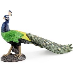 LICHENGTAI Peacock Figurine Statue Peacock Model Sculpture Realistic Peacock Desktop Ornaments Decorations Table Centrepieces for Home Living Room Dāvanas