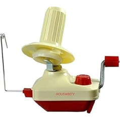 Housweety Adīšanas tamborēšana Tambordadata ar roku darbināms Swift Yarn Fiber Wool String Ball Skein Winder turētājs