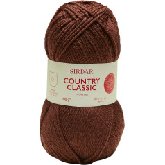 Sirdar F076-0679 Country Classic Worsted, vilna, kastaņkoks (679), 100 g