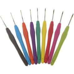 Darbarīku komplekts ar 9 alumīnija tamboradatas āķiem Adāmadatas 0,5 mm-2,5 mm