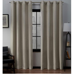 Ekskluzīvi Home Aizkari Loha Grommet Top Panel Pair, Natural, 54x84, 2 gab.