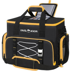 INSMEER Cool Bag Large 45 L, 55 kannas Cool Bag Salokāms izolēts maisiņš Noplūdes drošs dzērienu termiskais maisiņš XXL Piknika maisiņš ar atveri iepirkšanās/kempingam/peldēšanai/piknikam