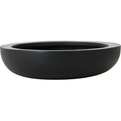 VIVANNO Augu trauks no stikla šķiedras Antracīts Plana 9 x 34 cm - Dārza un balkona puķu trauks - izturīgs dekoratīvs trauks