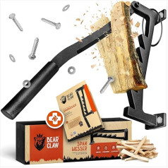 BearClaw rokas koka šķeldotājs, šķeldas šķeldotājs pie sienas, rokas šķeldotājs, šķeldas nazis, sienas koka šķeldotājs, koka šķeldotājs, iekštelpu un āra koka šķeldotājs, ar instrukciju (angļu val.)