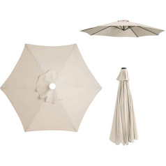 HSJKWPT Patio Umbrella rezerves nojume, nojumes rezerves vāks saulessargam 2,7m/3m+6 roku/8 roku saulessarga rezerves vāks dārza saulessargam (smilškrāsas 3m+6 roku), smilškrāsas 3m+6 roku), smilškrāsas 3m + 6 rokas