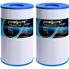 POOLPURE Spa filtrs aizstāj Pleatco PRB35-IN, Unicel C-4335, Guardian 409-219, Filbur FC-2385, 03FIL1300, 17-2482, 25393, 303557, 817-3501, R173431, 35 SS, 2 gab. 5 x 9 pilienu filtrs Whirlpool filtram.