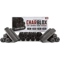 CHARBLOX Ultra Premium kokogles - 5,0 kg - darbojas 5 stundas, bez mākslīgām ķimikālijām, 100% dabīgas