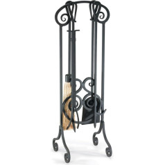 Napa Forge Pilgrim Home and Hearth 19002 Antique Scroll Fireplace Tool Set, matēts alvas krāsojums