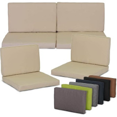 Beo Lounge rezerves daļas priekš Monaco Set Groups Cushion Waterproof Set of 8/5 cm Thick Cushion, gaiši bēšs