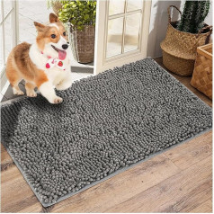 LWYYYQB Chenille Ūdens absorbējošs Doormat iekštelpu ieejas paklājs suņu paklājs dubļainiem ķepām Neslīdošs mazgājams suņu gultas paklājs mājas ieejas aizmugurējām durvīm 48 x