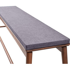 ZINN Soft Foam Bench Cushion,3cm biezs Kithchen Bench Pad Mat,Garden Swing Bench Seat Pad,Deck Chair Mat for Indoor Outdoor,Removable Cover-120x35cm-Light Grey