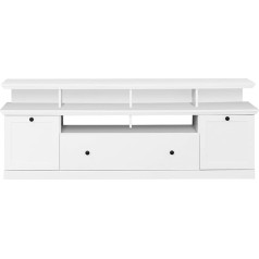 trendteam smart living - TV skapītis ar zemām durvīm - Viesistaba - Baxter - Montāžas izmēri (platums x augstums x dziļums) 177 x 65 x 41 cm - Krāsa: balta - 186032601