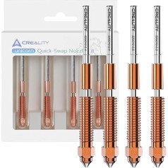 Creality K1C sprauslas, 4 gabali Unicorn Quick-Swap sprauslas 0,4 mm/0,6 mm/0,8 mm sprauslas ar titāna sakausējuma termisko pārtraukumu vara sakausējumam Creality K1 Max, K1C, K1, Ender-3 V3, Ender-3 V3 Plus