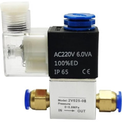 Pneimatiskās kontroles NC vārsts Gaisa solenoīda vārsti 2V025-08 2 pozīcijas 2 porti 1/4