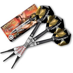 Shot Soft Darts Michael Smith Bully Boy Believe 90% volframa šautriņu komplekts ar vārpstiņām un lidojumiem, ražots Jaunzēlandē