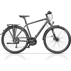 Airtracks 28 collu vīriešu treka velosipēds Travel Gent Trekking Bike 24 x Speed Shimano Altus RD-M2000 SGS - Matt Grey - Rāmja augstums 48 cm 52 cm 56 cm - Modeļa gads 2025
