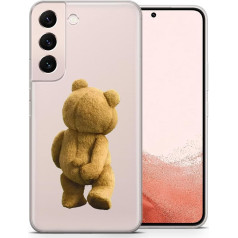 AIGAT Teddy Bear Funny Cute TPU silikona vāciņš Samsung modeļiem - caurspīdīgs, caurspīdīgs bampera vāciņš mobilajam tālrunim