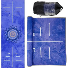 Jogas dvieļi neslīd ar saķeres punktiem Super absorbējoša mīksta mikrošķiedras jogas sega pilates fitnesam un treniņiem 72 x 24 collas
