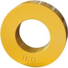 U / D Olimpisko frakcionēto svaru plāksne 0.2kg ~ 1.0kg Olimpiskais stienis Stiprības treniņš Mikro slodzes laušanas svaru plāksne Pārvarēšanas platformas Dzeltena 1kg