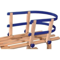 Koka ragavas - ragavas Davos 90 cm ar plastmasas muguras daļu Zilā krāsā