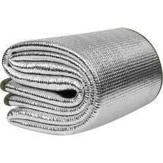 200 x 200 cm Izolācijas paklājs no alumīnija folijas, divpusējs alumīnija guļampaklājs, salokāms telts paklājs, guļampaklājs, siltumizolācijas, ūdensnecaurlaidīga izolācijas sega, 9 mm biezs putuplasta guļampaklājs