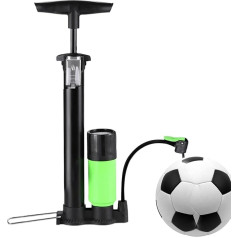 Velosipēdu sūknis, riepu sūknis, pārnēsājams gaisa sūknis, rokas sūknis velosipēdam, augsta spiediena, 160 Psi grīdas sūknis ar manometru, augstas izturības leģētā tērauda, 42 cm S velosipēdiem