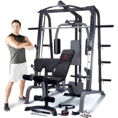 Marcy SM4000 Deluxe Smith Machine mājas trenažieru zāle ar svaru soliņu