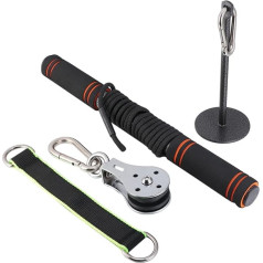CORHAD 1 gab Fitnesa aprīkojuma komplekts Pullup Bar Pull-Up bāri Pull-Up bāri Trenažieru zāle Wrist Trainer Stiprinot sporta aprīkojumu Svara plāksnes Pārnēsājams rokas stiprības treneris Horizontāla līnija Dzelzs