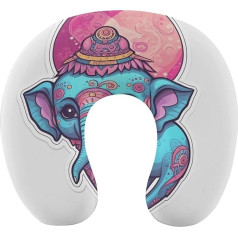 A Blue Elephant Travel Pillow Neck Support Memory Foam U-veida spilvens Soft Comfortable Travel Neck Pillow Sleep Rest Pillow Travel Accessories for Airplane Car Office