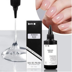 Beautilux gumijas bāzes želeja, caurspīdīga gumijas bāze 100 ml, iemērcama UV gēla ilgnoturīga gumijas bāzes kārta manikīra nagu mākslas salona bāzes pārklājumam