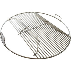 JX nerūsējošā tērauda cepšanas režģis 54,5 cm - Grila režģis 57 cm, piemēram, Weber One-Touch, Weber Performer, Weber Master-Touch - salokāms
