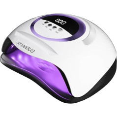 Yolispa UV lampa gēla nagiem, 300 W LED UV lampa nagiem ar tālruņa turētāju un 4 taimeriem, 72 lodītes, pārnēsājama LED lampa nagiem, nagu lakas žāvētājs mājai un salonam