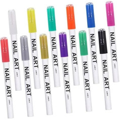 AUTSUPPL 12St Nagelkunststift nail art set kunstnägel set maniküre-sets manikür set Maniküre Kunstmalstifte Stiftwerkzeug zum Zeichnen von Nagellinien Nagellackstift Maniküre-Stifte Plastik
