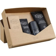 Kaerel Skin Care for Men Lielisks Quadri dāvanu komplekts: Sejas krēms 75ml, skūšanās putas 100ml, matu un ķermeņa vasks 200ml, roll-on 75ml
