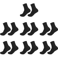 Healvian Pack of 14 Black Business Socks Cotton Socks Vīriešu melnas zeķes Vīriešu zeķes Vīriešu zeķes Sieviešu 40-44 sporta zeķes Vīriešu zeķes Bambusa zeķes