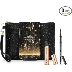 KIKO Milano Holiday Wonderlights Stayglam Black Duo Eyes dāvanu komplekts, dāvanu komplekts acīm: Skropstu tuša ar panorāmas apjoma efektu un acu zīmulis