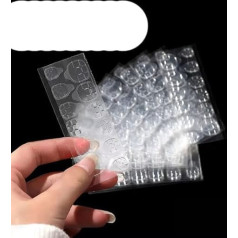 12/24/120/240 gabali DIY Nail Tip Double Sided Stickers Glue Tape Transparent Nail Glue Fake False Art Tool 12 gab.
