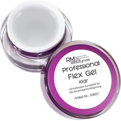 Profesionāls Flex Gel elastīgs veidošanas gēls LED UV gēls caurspīdīgs, biezas viskozitātes, 1 iepakojums (1 x 50 ml)