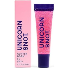 UNICORN SNOT Glitter Lip Gloss - Ilgnoturīgs mirdzošs lūpu spīdums - Vegāniskā un nekaitīga nelipīga formula - spīdums festivāliem un svētku grimam - Spīdīgs lūpu spīdums, rozā (Flamingo)